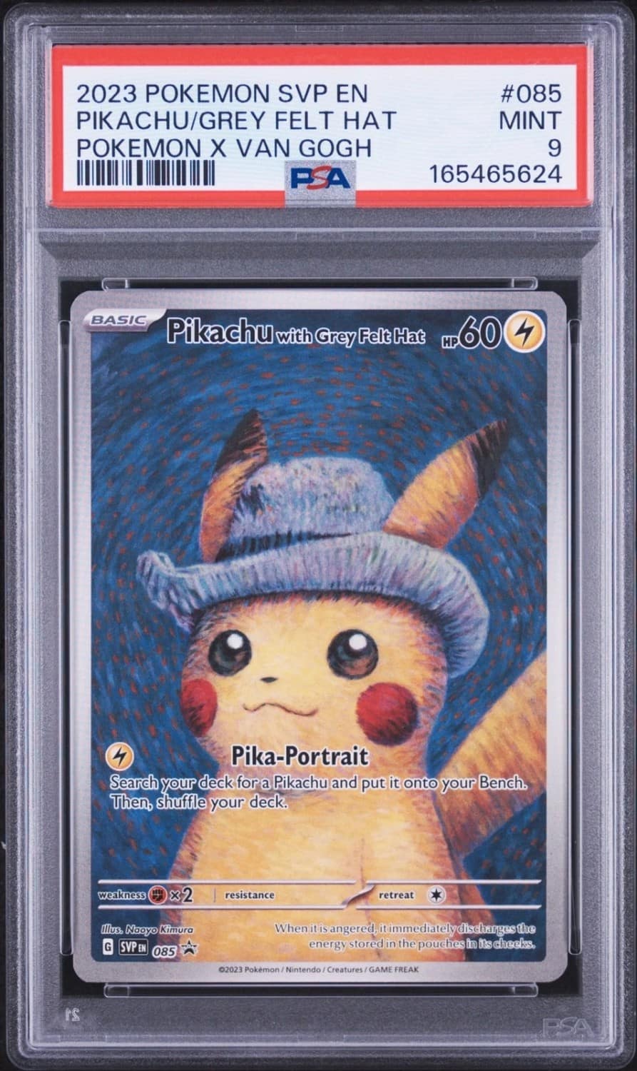 Pikachu/grey Felt Hat