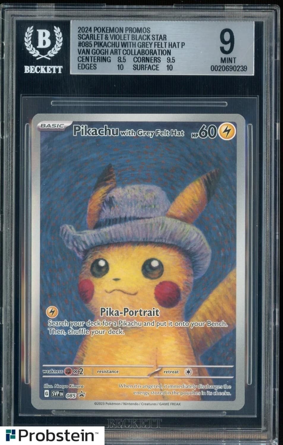 Pikachu/grey Felt Hat