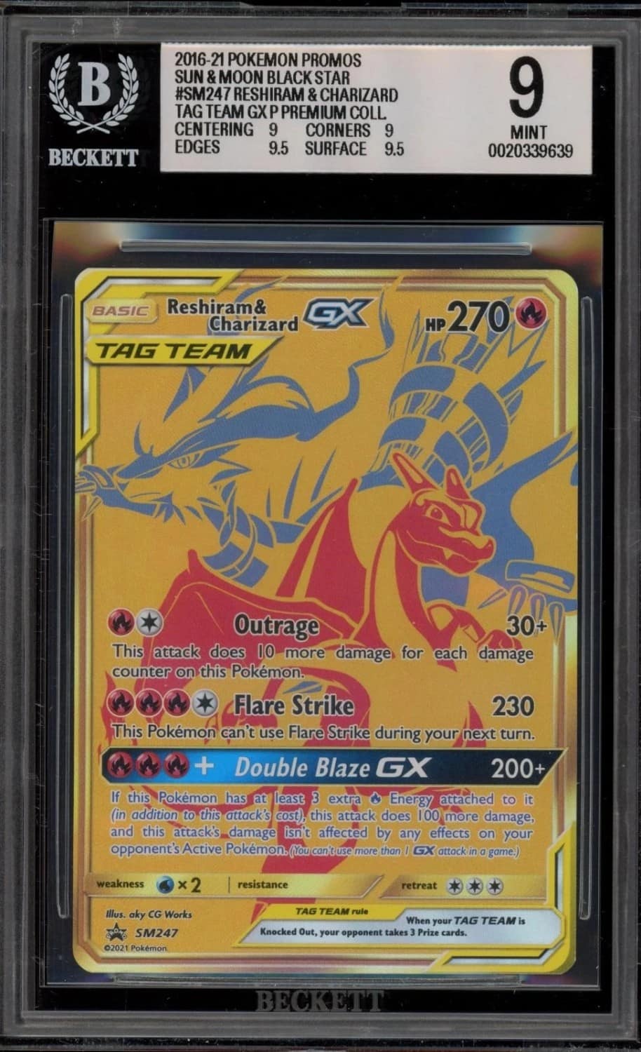 Reshiram & Charizard Tag Team Gx P