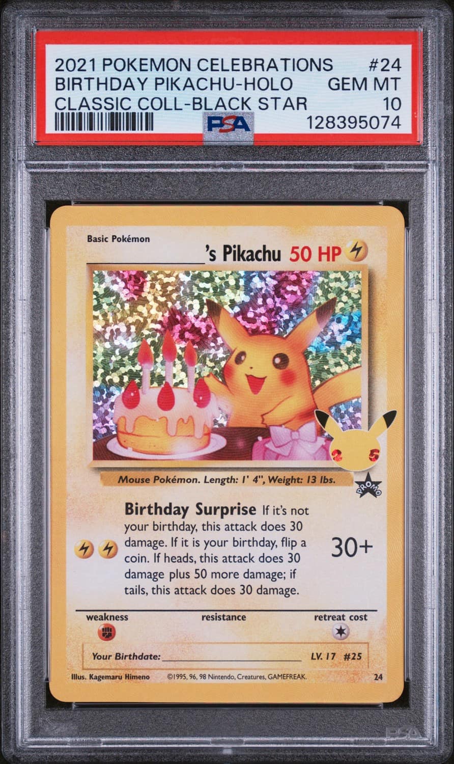_____'S Pikachu Stamp [25th Anniversary] Textured Confetti Holo