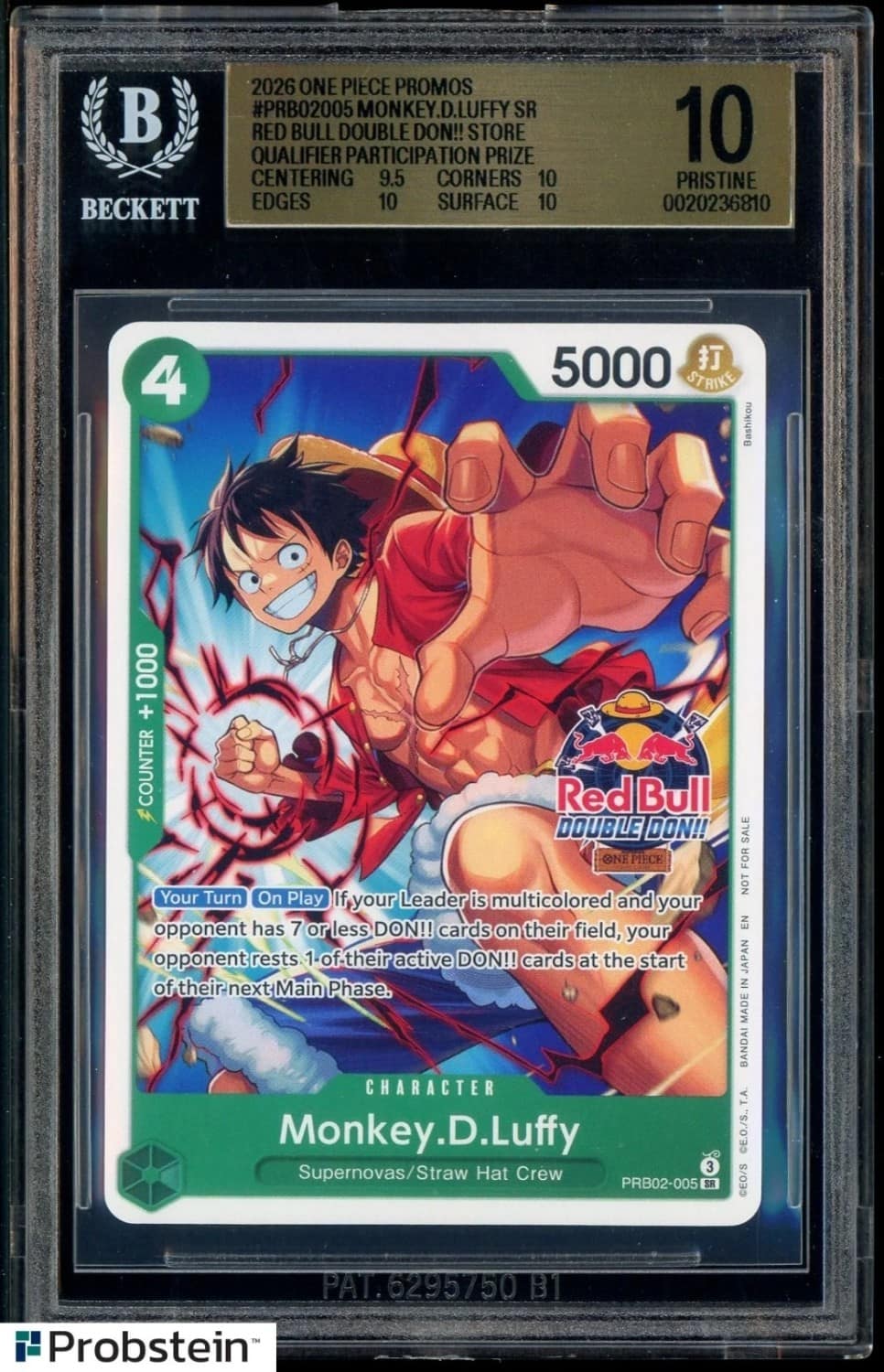 Monkey.d.luffy Sr/(red Bull Double Don!! Store Qualifier Participation Prize)