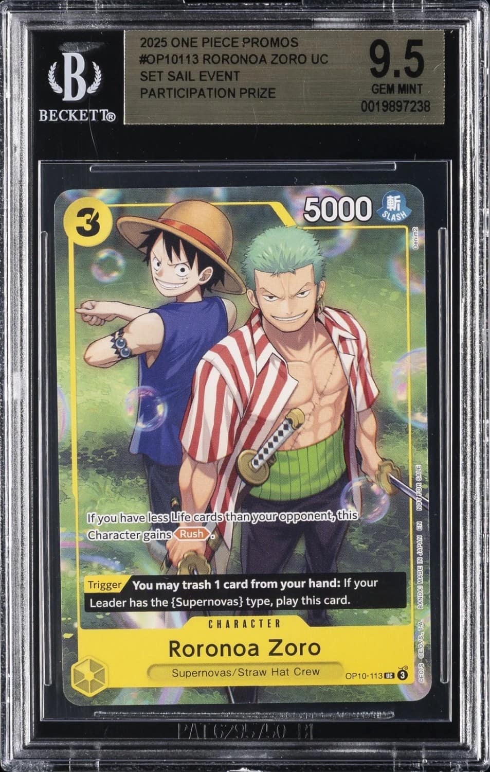 Roronoa Zoro Uc/(set Sail Event Participation Prize)