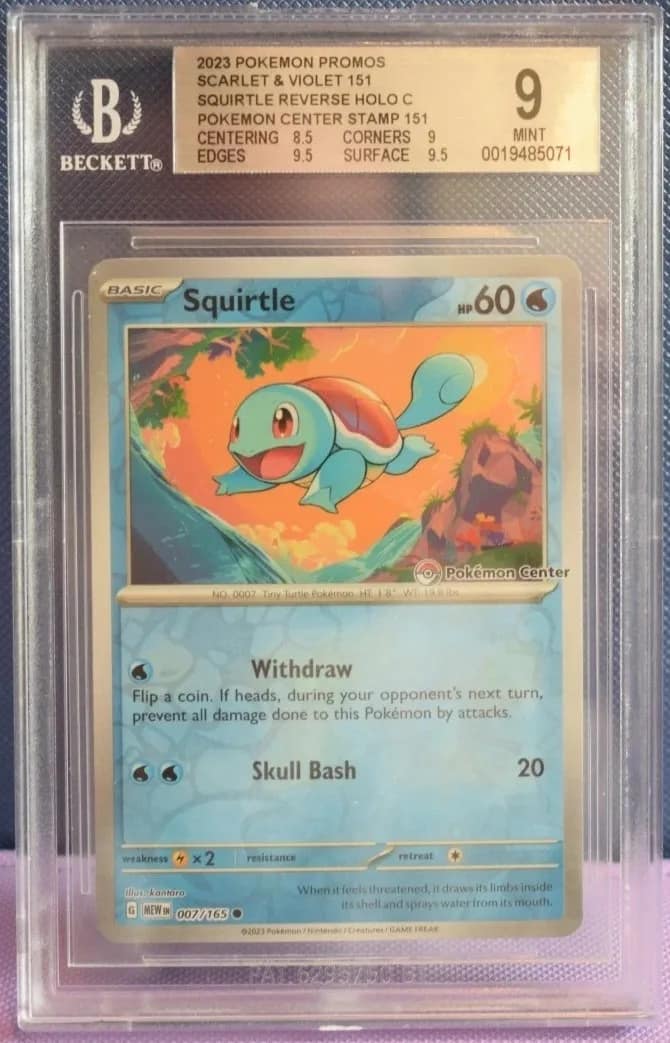Squirtle Reverse Holo C/("pokémon Center" Stamp 151 Preorder Promo)