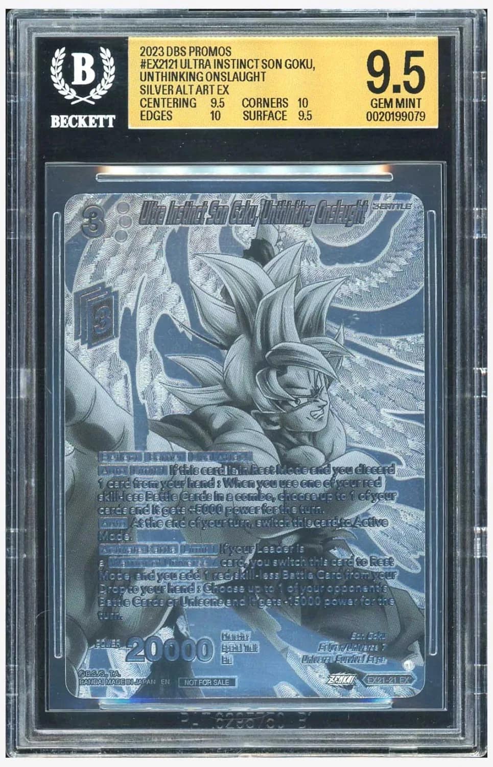 Ultra Instinct Son Goku, Unthinking Onslaught Silver Alt Art Ex