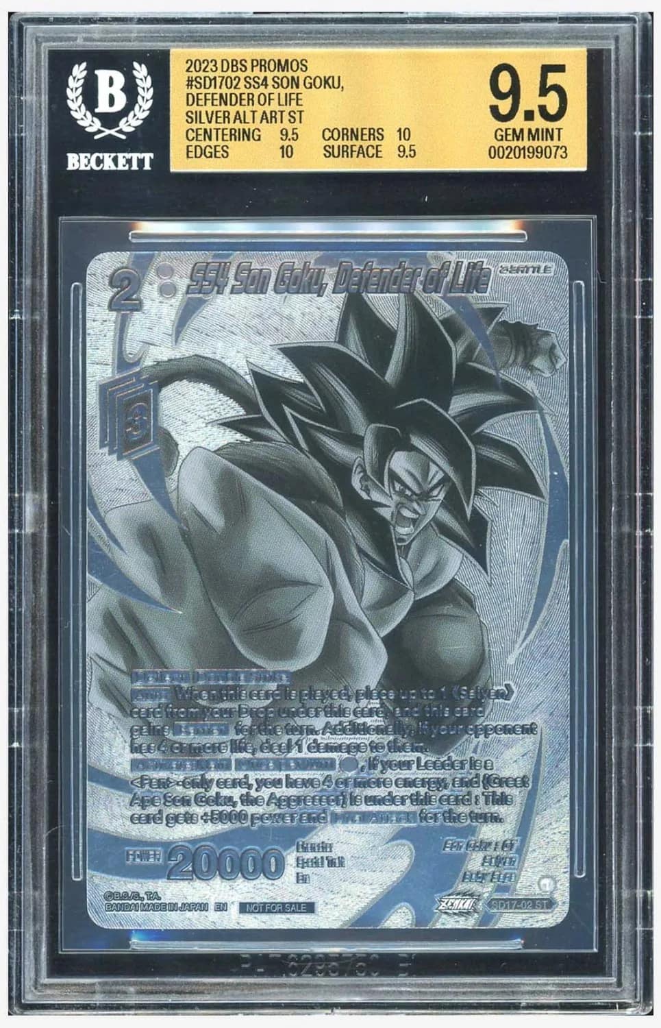 Ss4 Son Goku, Defender Of Life Silver Alt Art St