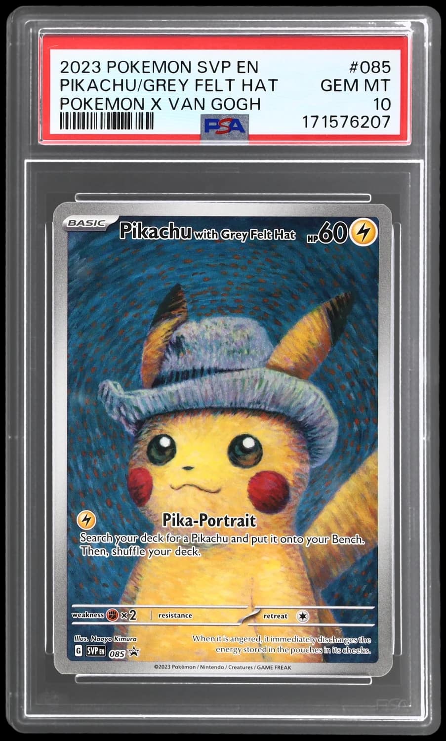Pikachu/grey Felt Hat