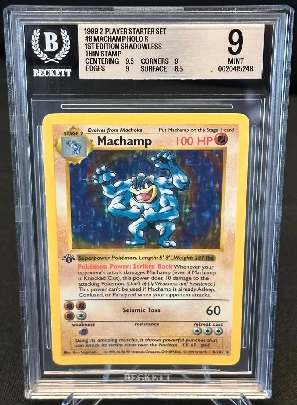 Machamp Foil R/(1st Edition Shadowless Thin Stamp)