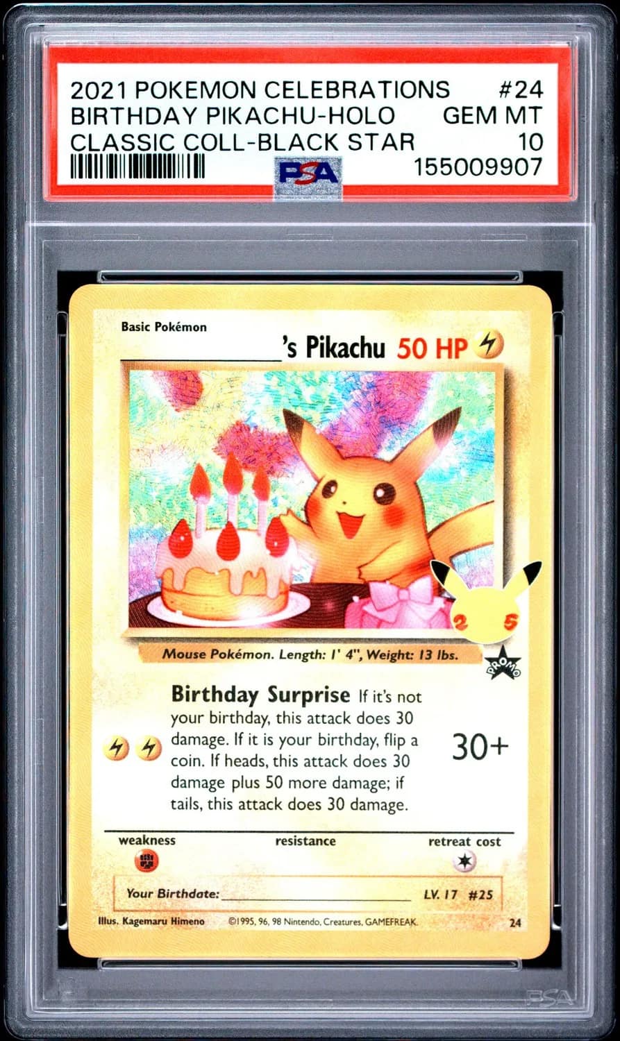 _____'S Pikachu Stamp [25th Anniversary] Textured Confetti Holo