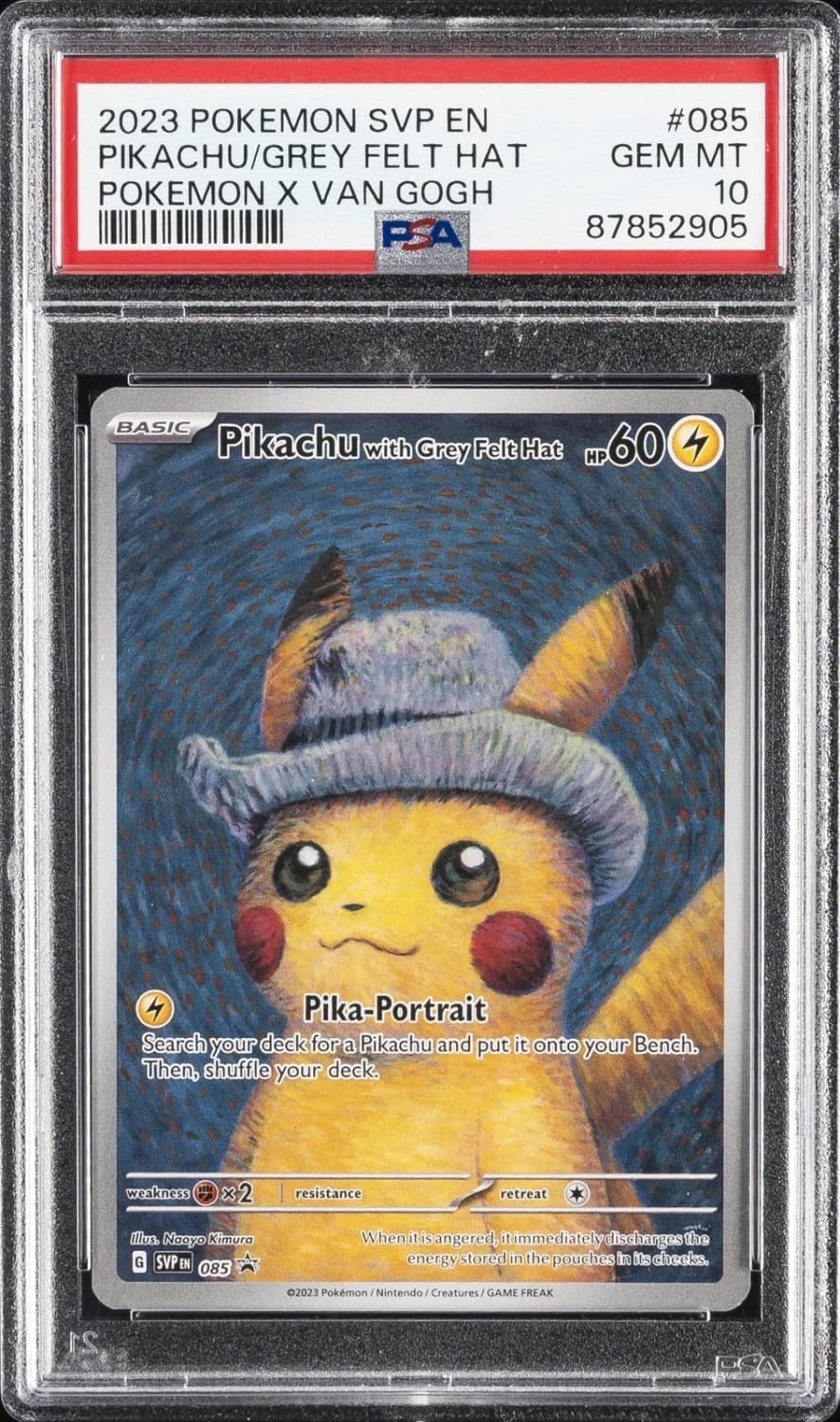 Pikachu/grey Felt Hat