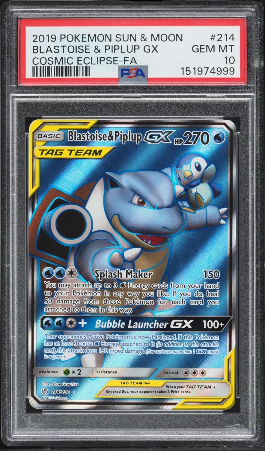 Blastoise & Piplup Gx