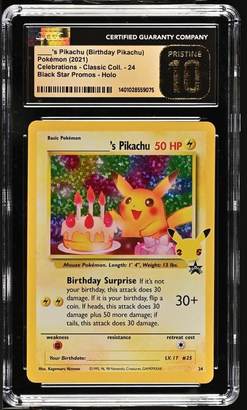 _____'S Pikachu Stamp [25th Anniversary] Textured Confetti Holo
