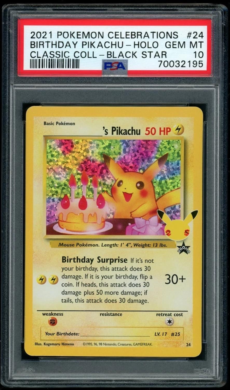 _____'S Pikachu Stamp [25th Anniversary] Textured Confetti Holo