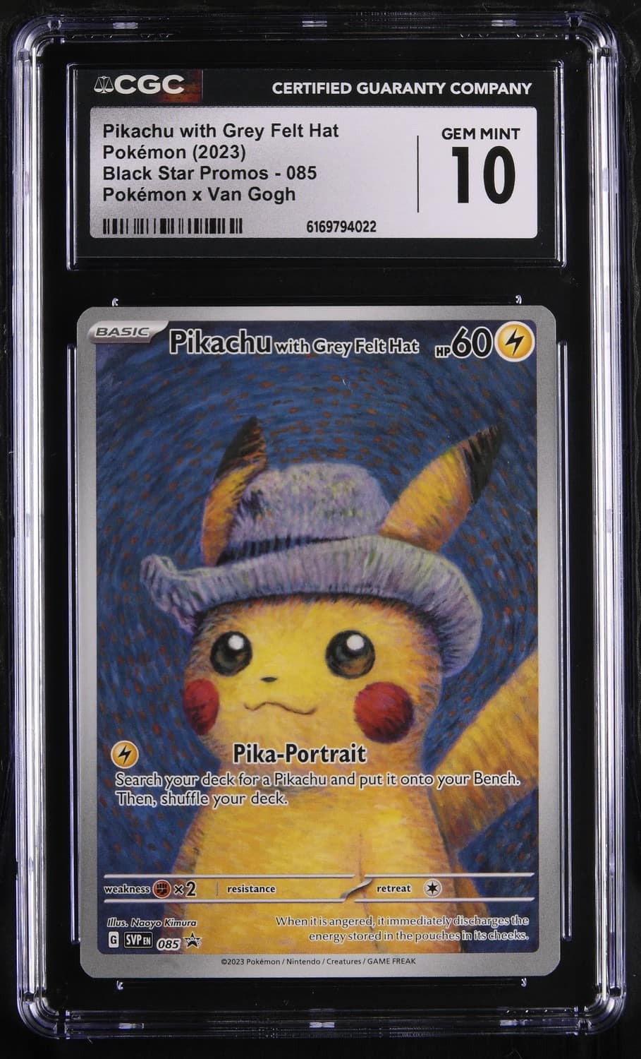Pikachu/grey Felt Hat