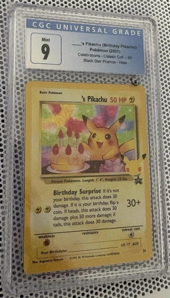 _____'S Pikachu Stamp [25th Anniversary] Textured Confetti Holo