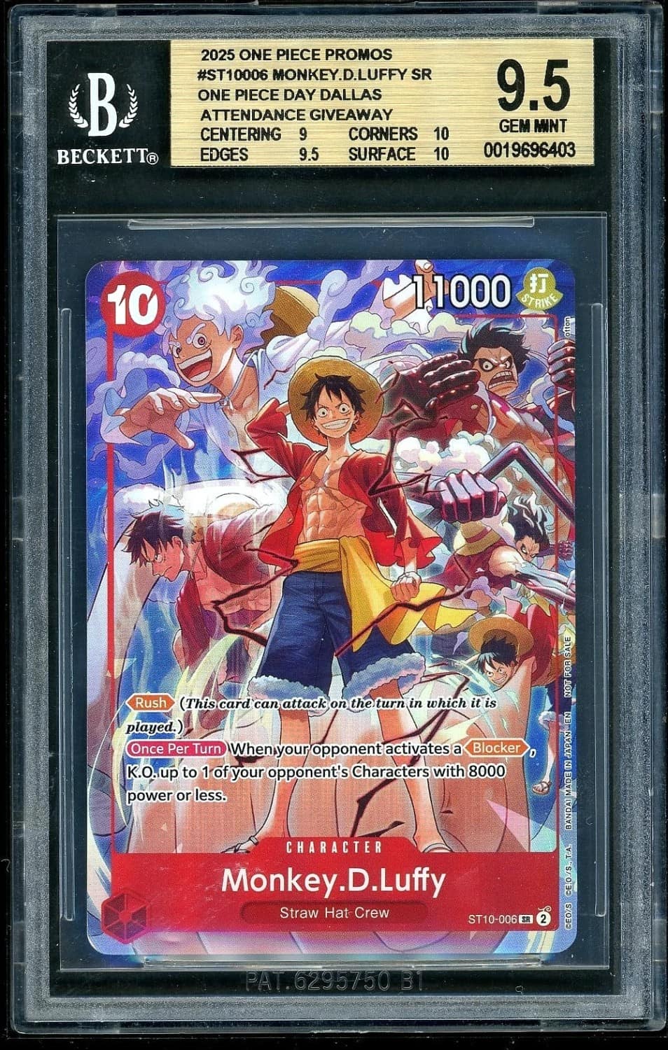 Monkey.d.luffy Sr/(one Piece Day Dallas Attendance Giveaway)