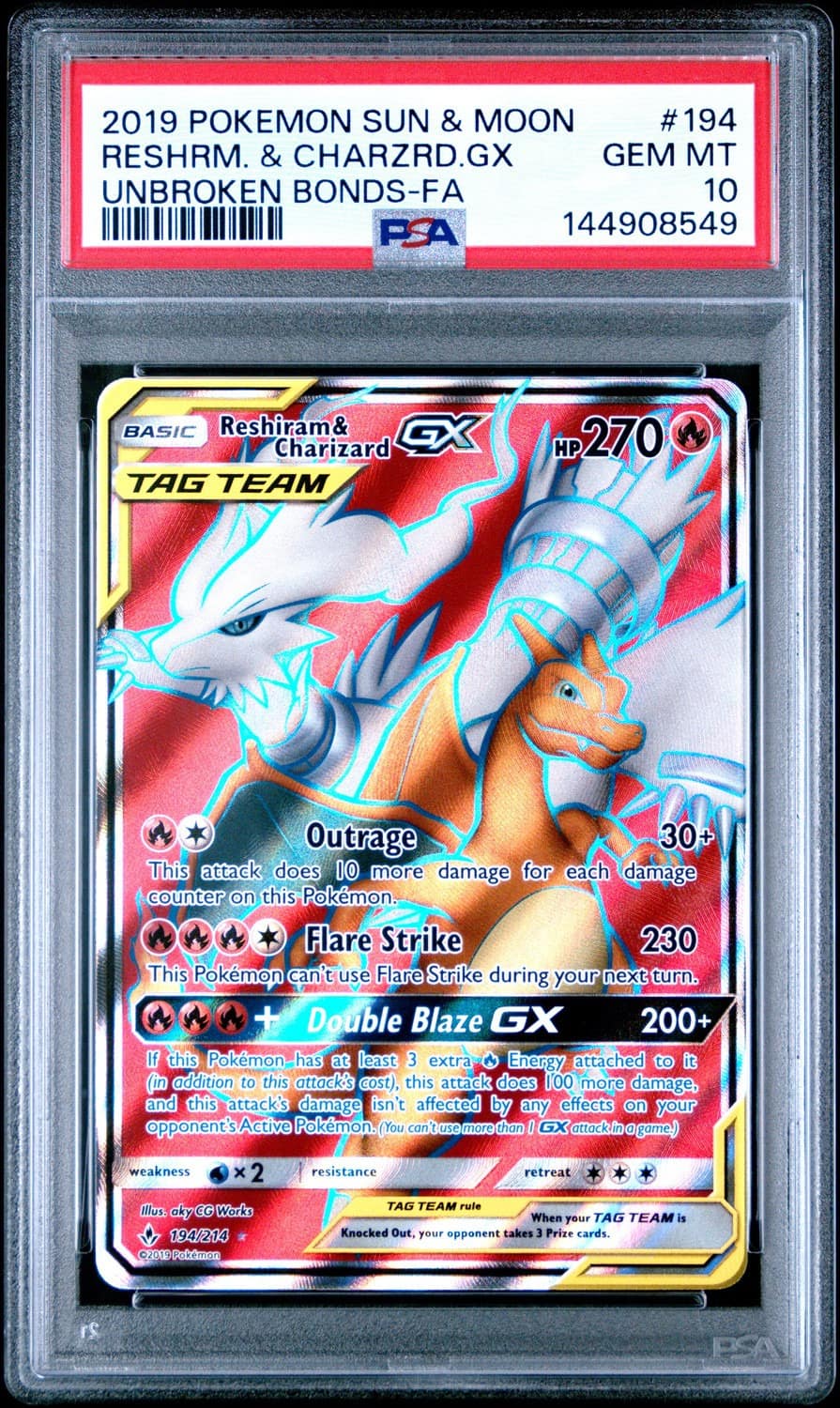 Reshiram & Charizard Gx