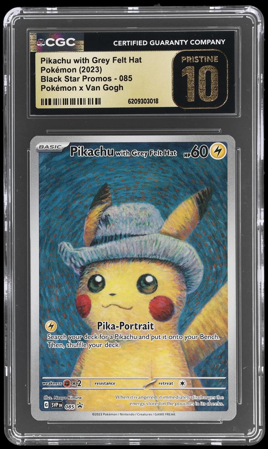 Pikachu/grey Felt Hat