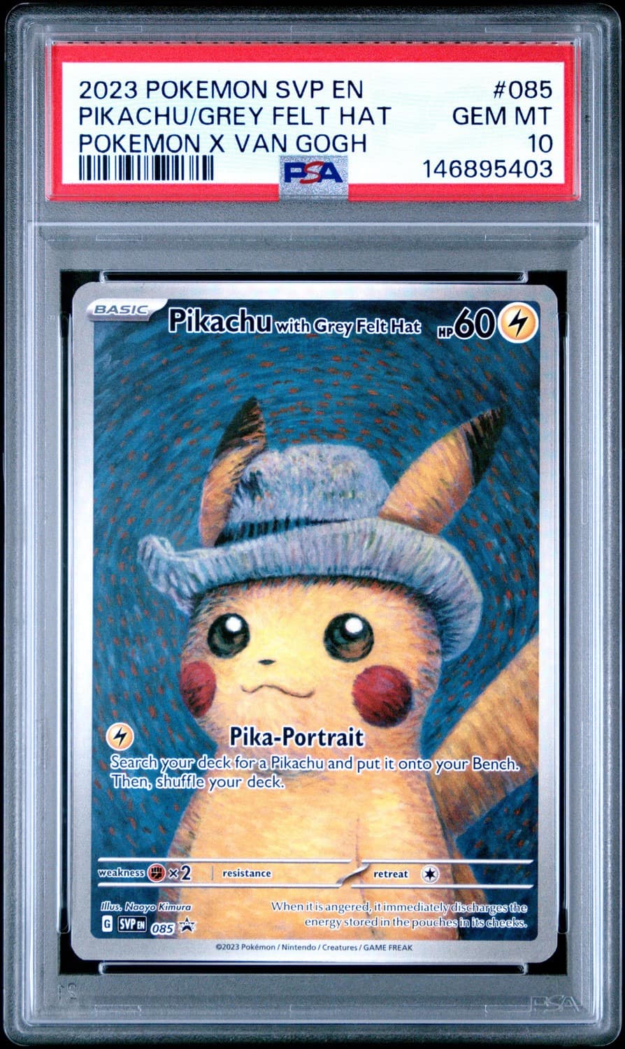 Pikachu/grey Felt Hat