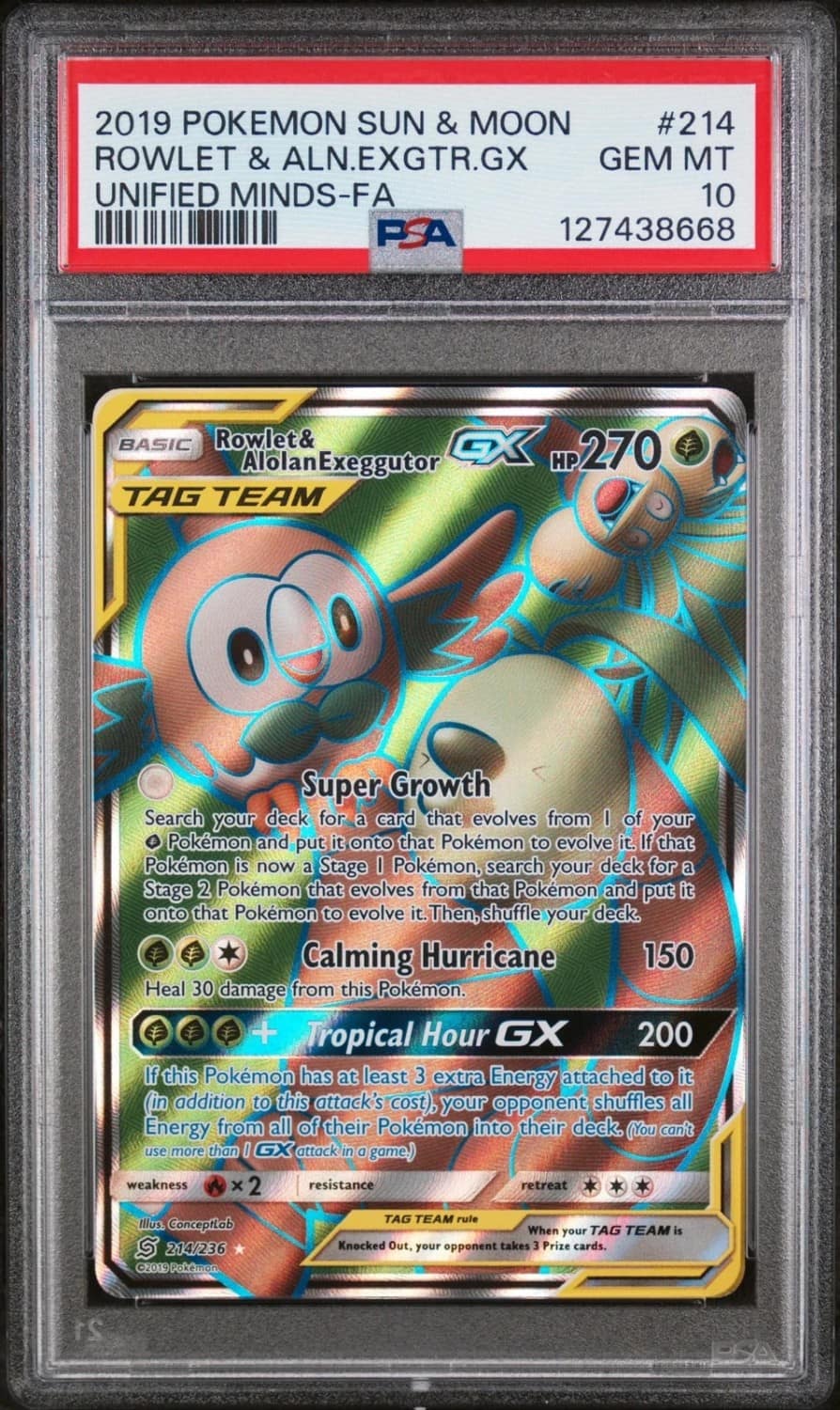 Rowlet & Alolan Exeggutor Gx