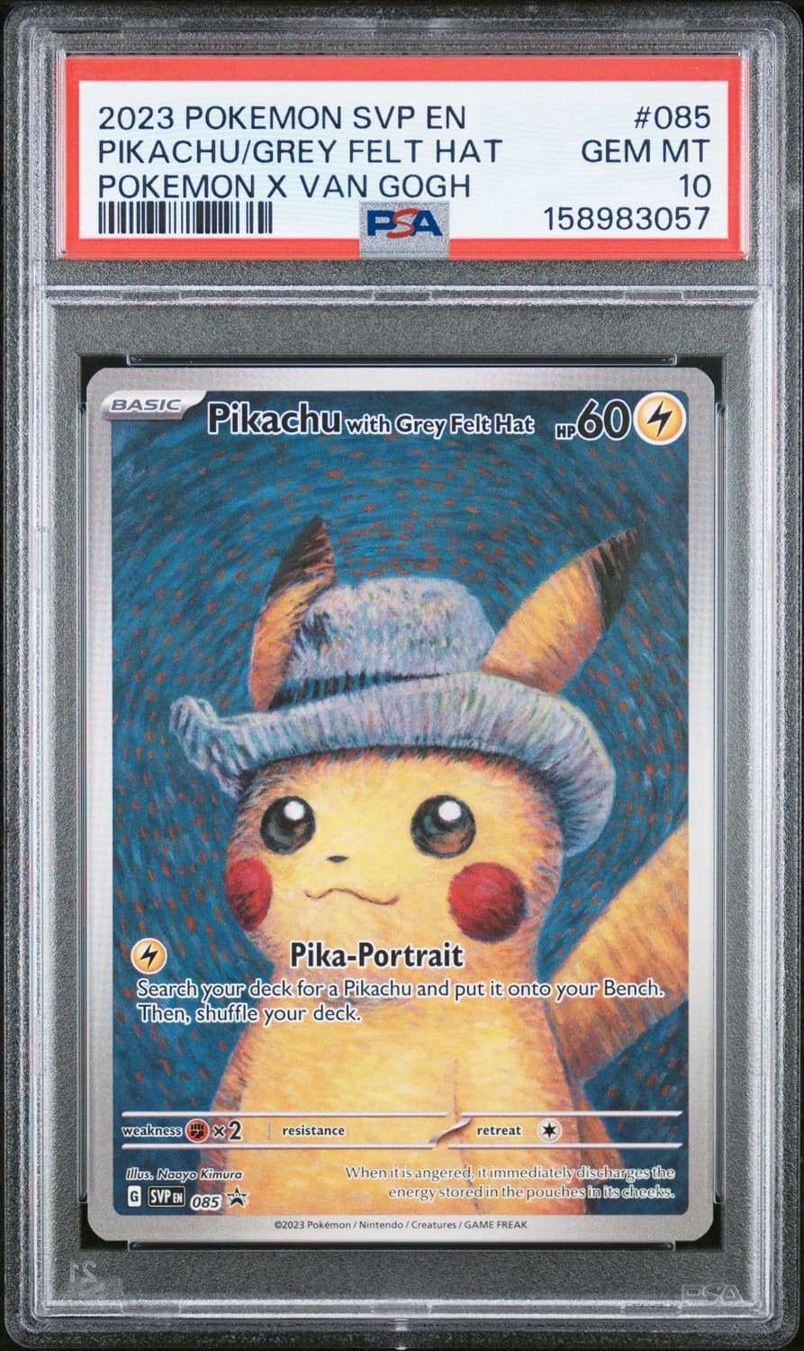Pikachu/grey Felt Hat