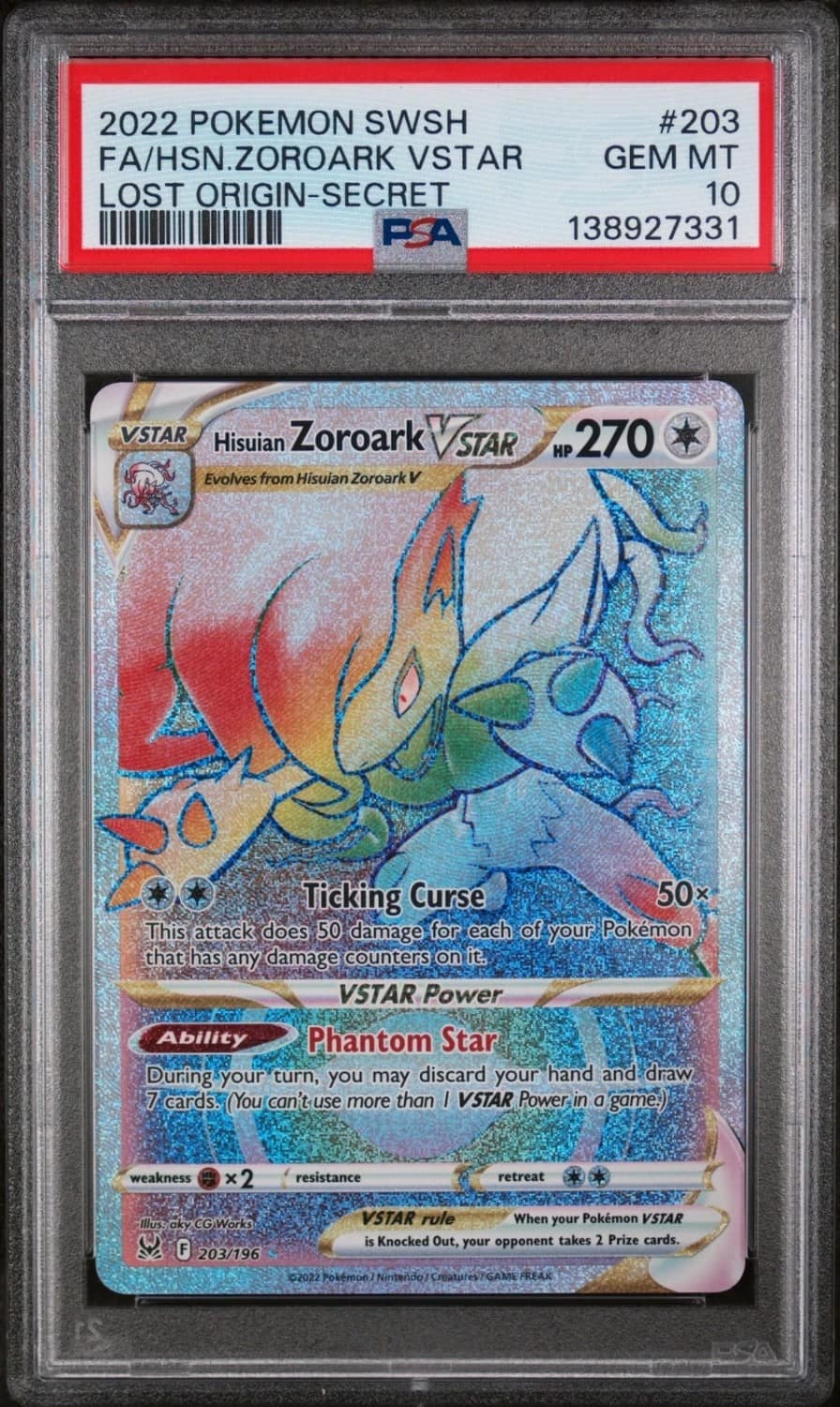 Hisuian Zoroark Vstar