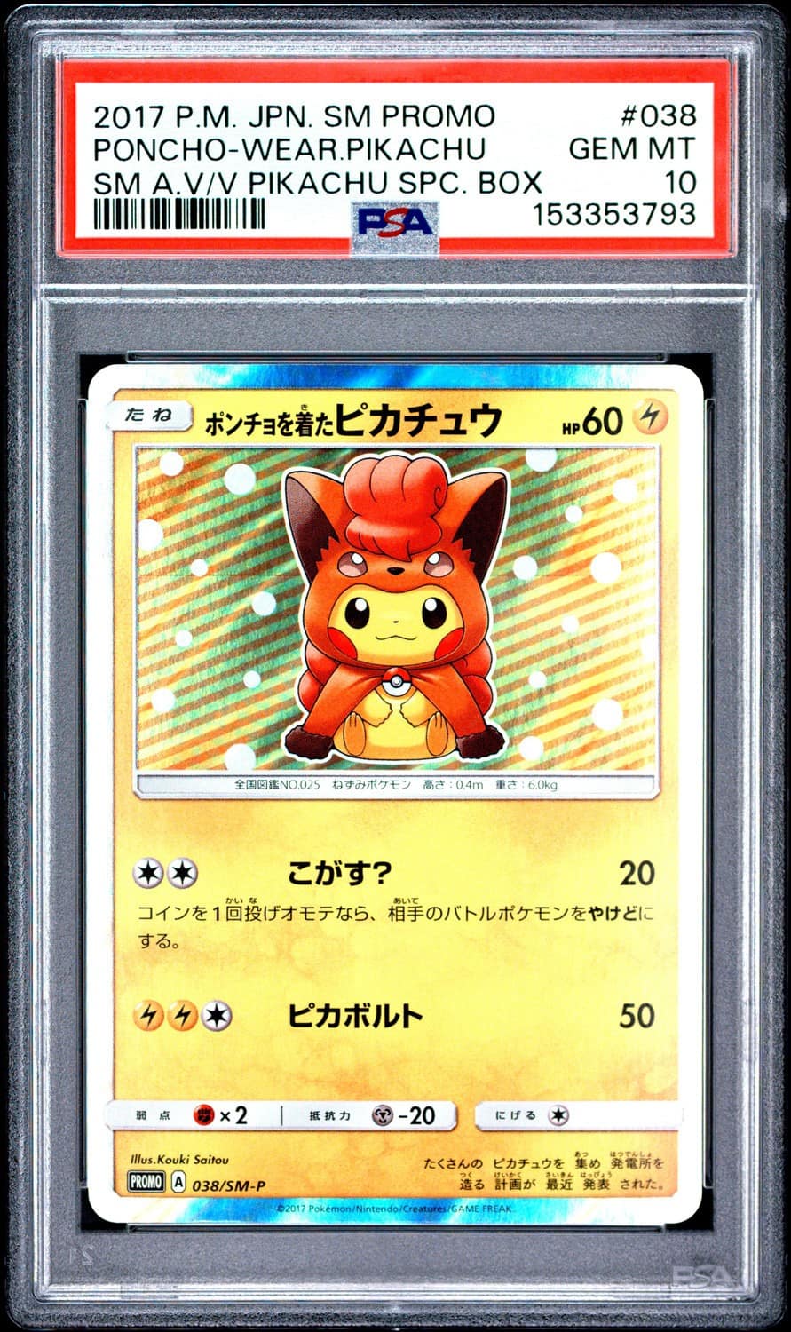 Poncho-Wearing Pikachu