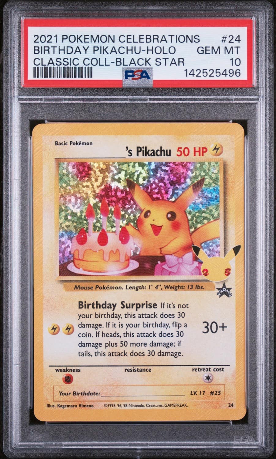 _____'S Pikachu Stamp [25th Anniversary] Textured Confetti Holo