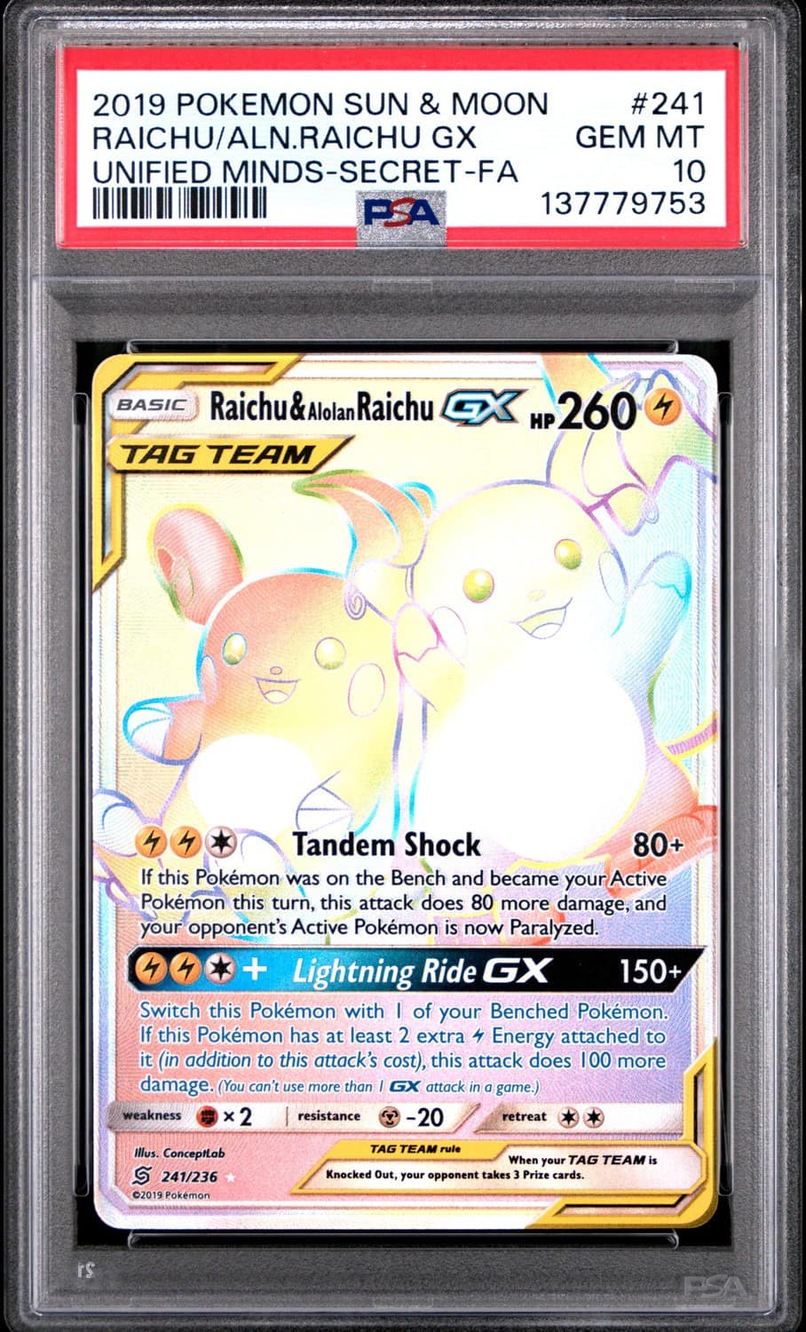 Raichu & Alolan Raichu Gx