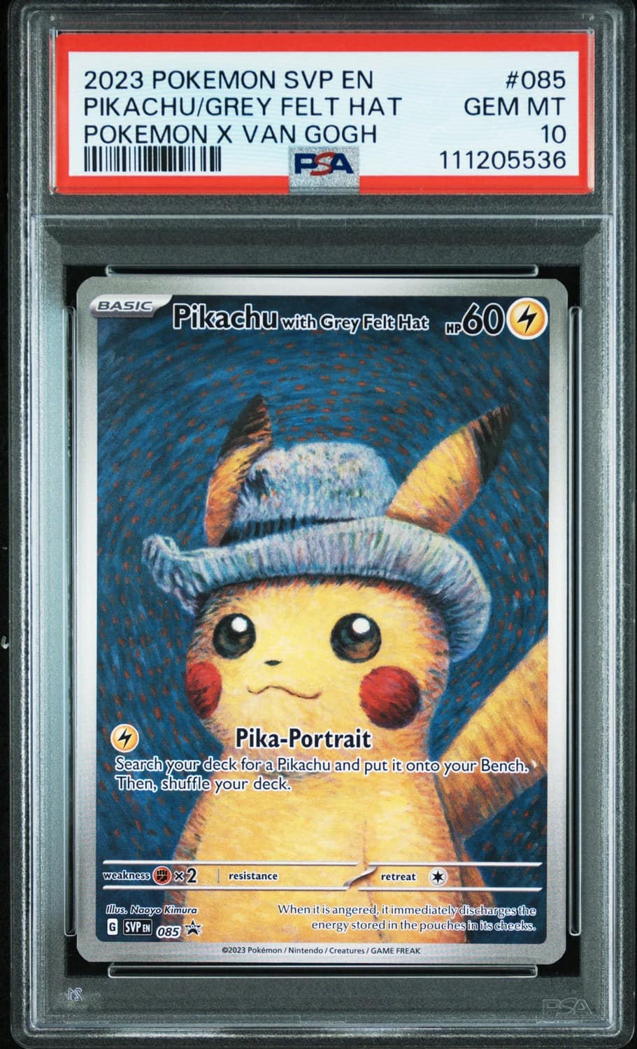 Pikachu/grey Felt Hat