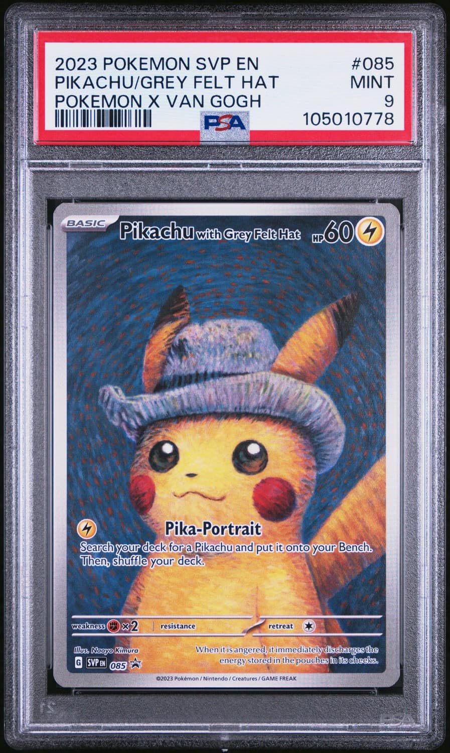 Pikachu/grey Felt Hat