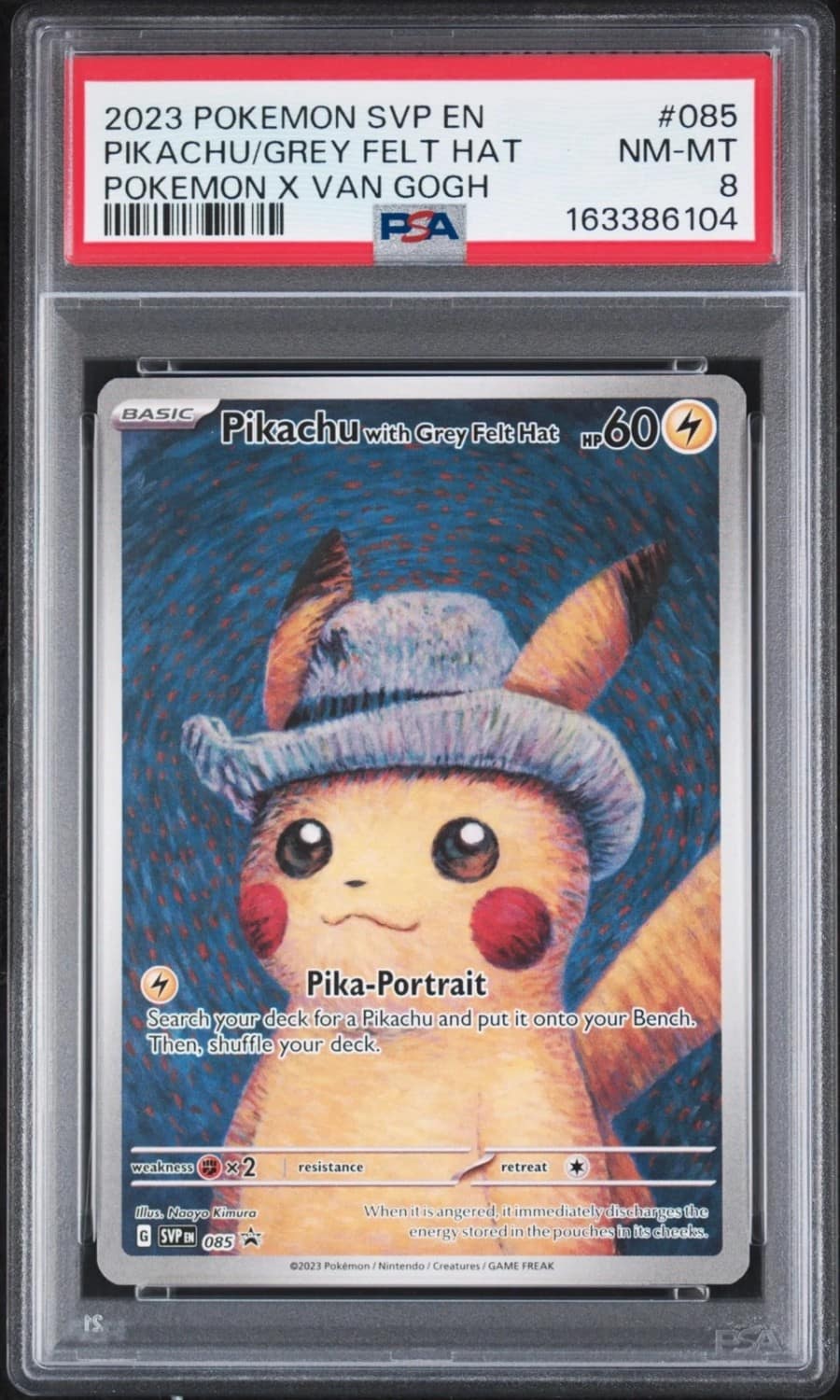Pikachu/grey Felt Hat