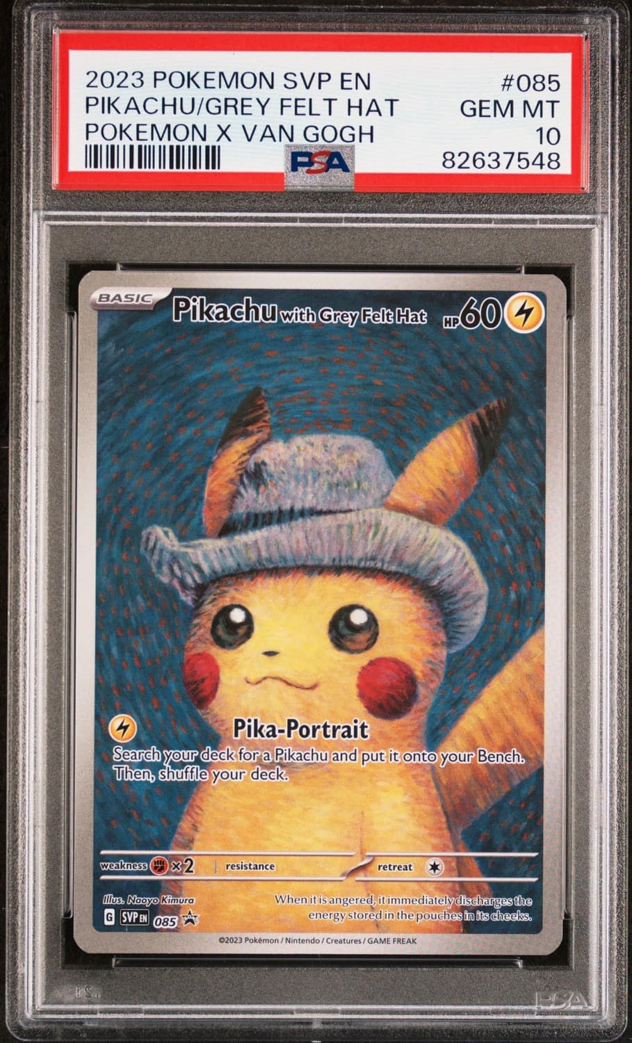 Pikachu/grey Felt Hat