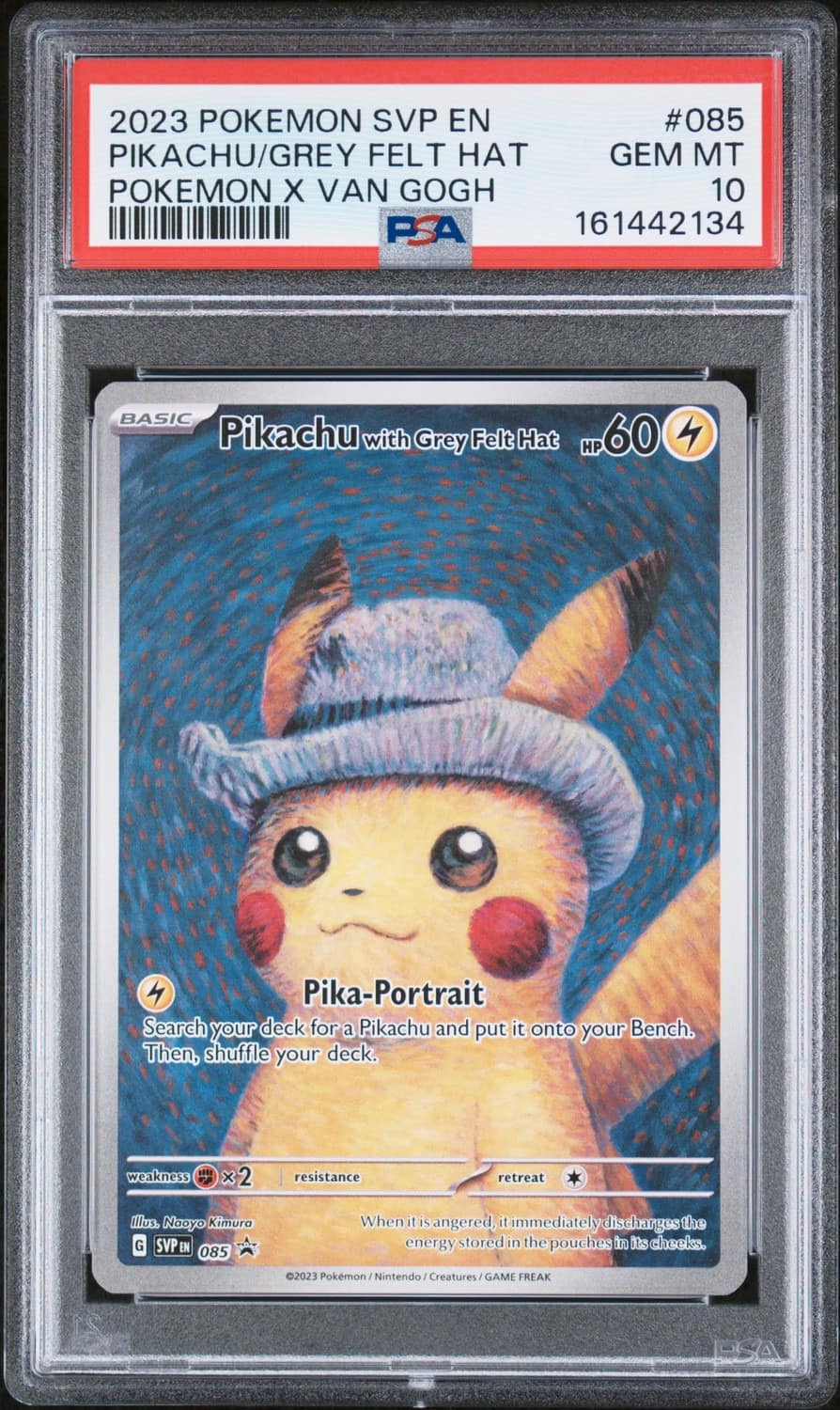 Pikachu/grey Felt Hat
