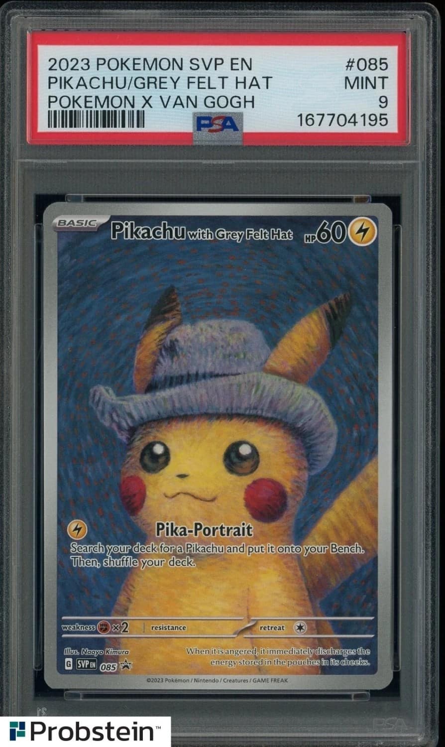 Pikachu/grey Felt Hat