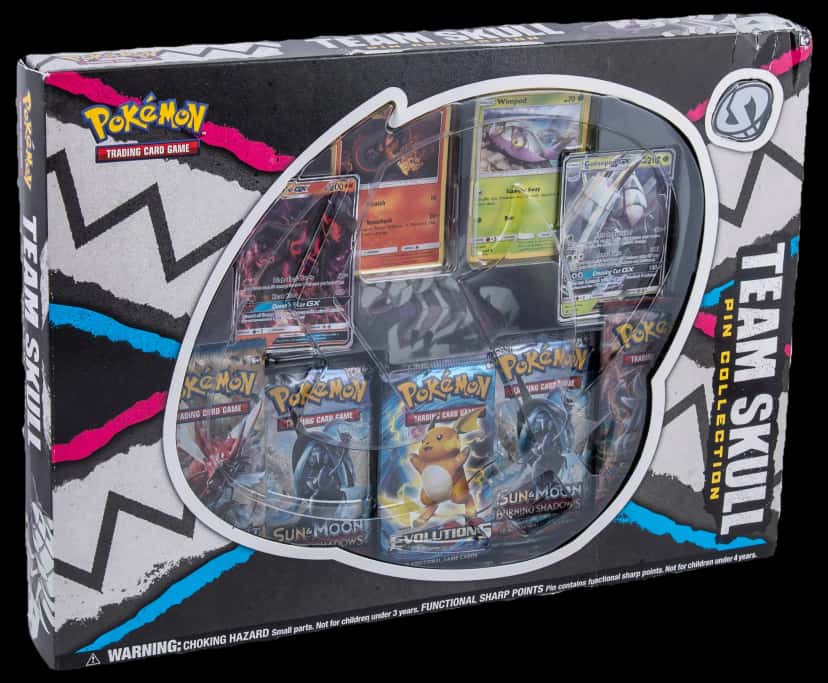 Burning Shadows Team Skull Pin Collection collection box