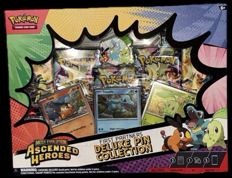 Mega Evolution Ascended Heroes First Partner Pin Collection collection box