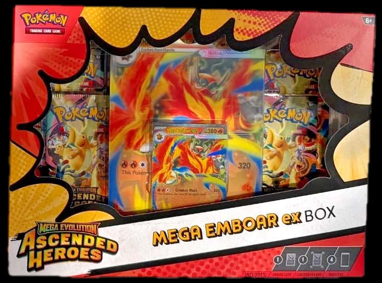Ascended Heroes First Partner Deluxe Pin Collection And Mega Emboar Box collection box
