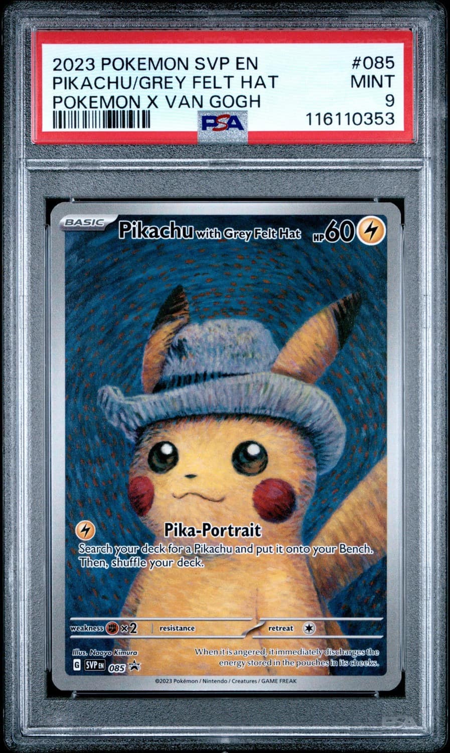 Pikachu/grey Felt Hat