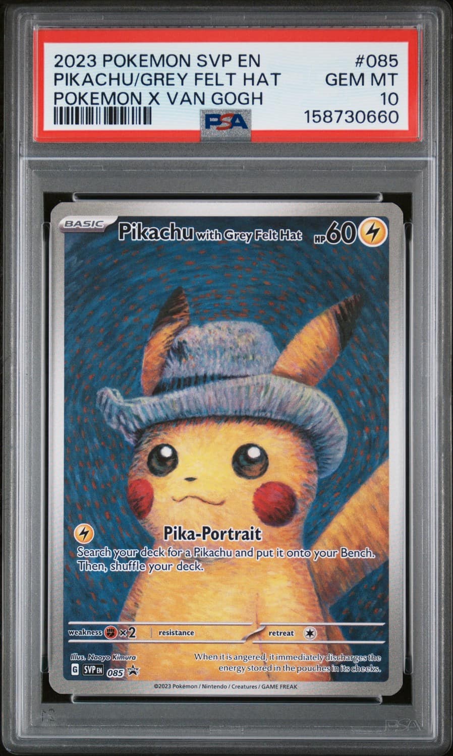 Pikachu/grey Felt Hat