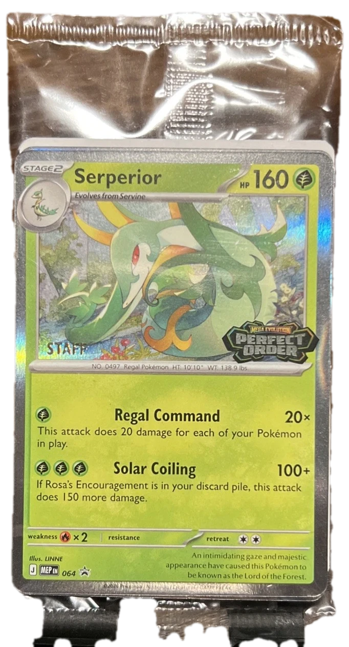 Perfect Order Serperior Staff Promo Sealed Promo Card