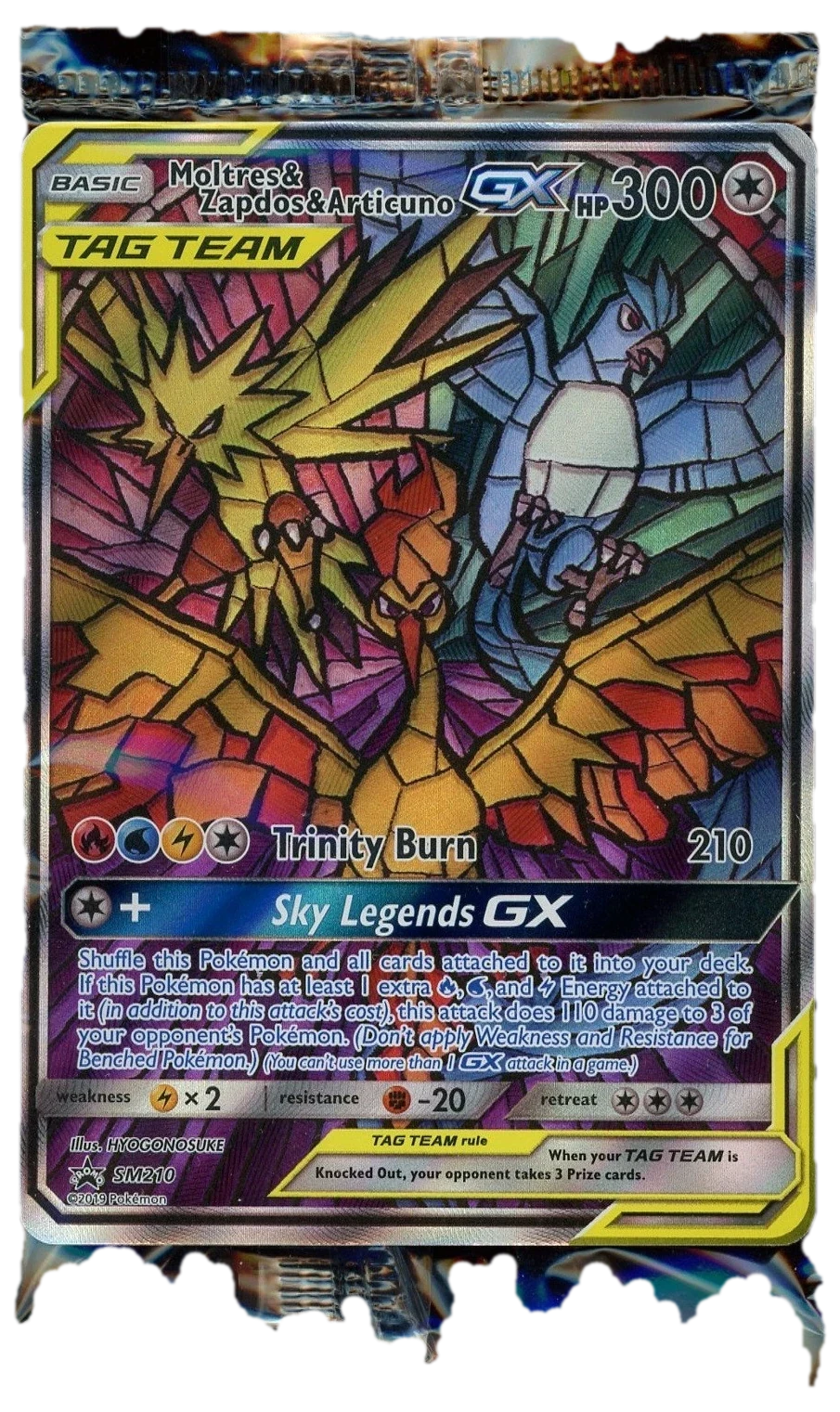Hidden Fates Moltres & Zapdos & Articuno Sm210 Promo Sealed Promo Card