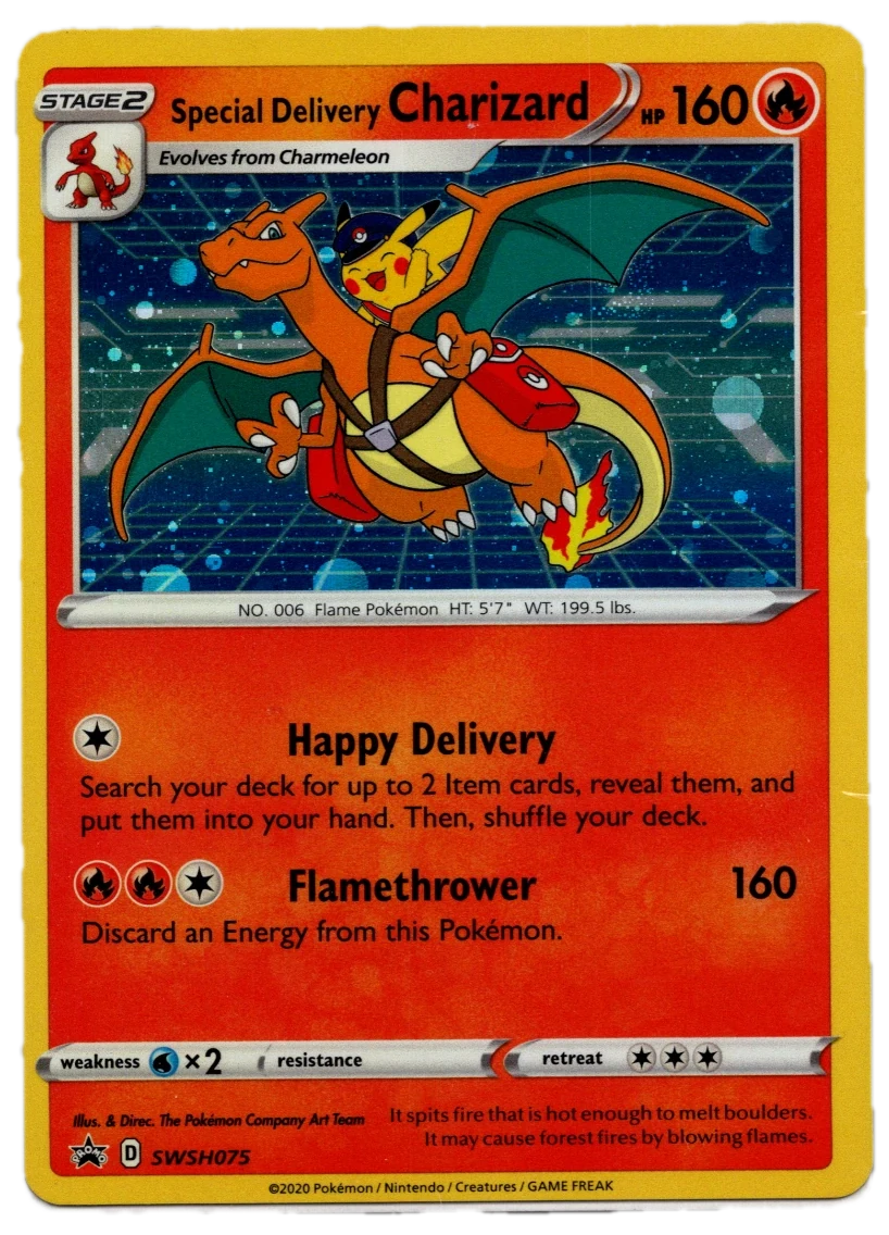 Swsh Black Star Promos Special Delivery Charizard Swsh075 Sealed Promo Card