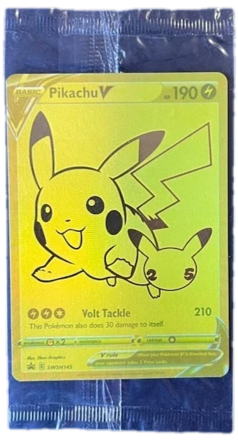 Celebrations Pikachu V Swsh145 Sealed Promo Card