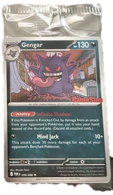 Temporal Forces Gengar Gamestop Promo Sealed Promo Card