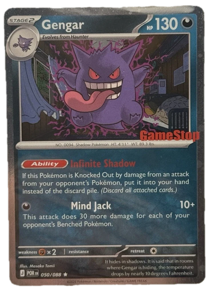 Temporal Forces Gengar Gamestop Promo 050/088 Sealed Promo Card