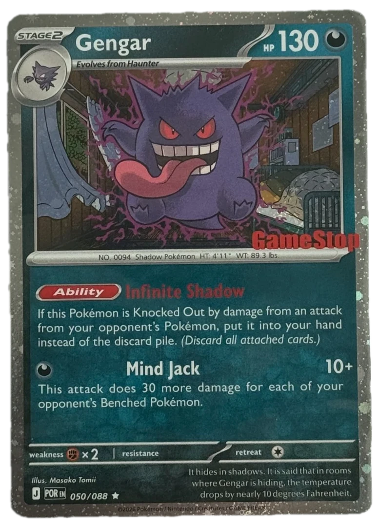 Pokemon Tcg Scarlet & Violetprismatic Evolutions Gengar Promo 050088 Sealed Promo Card
