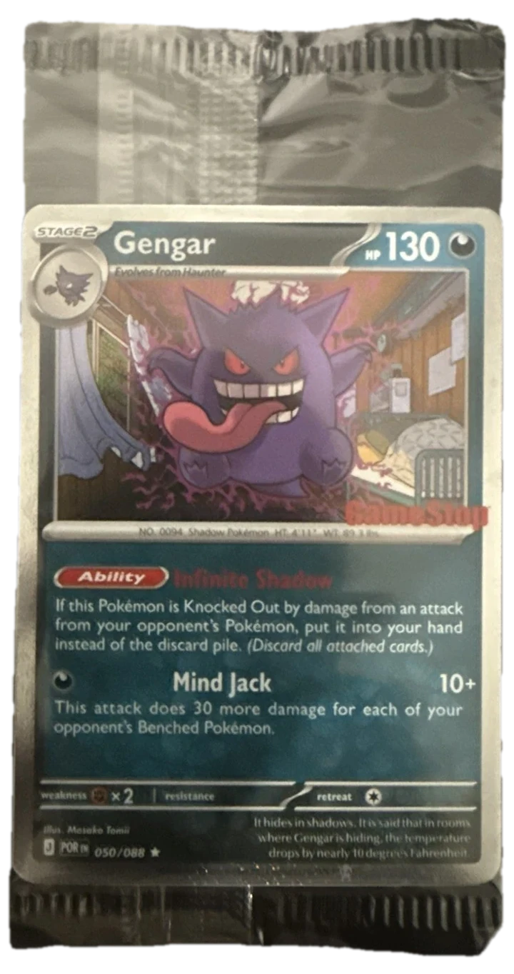 Pokemon Promo Gengar Gamestop Promo 050/088 Sealed Promo Card