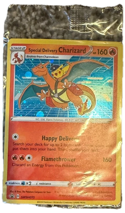 Pokemon Promo Special Delivery Charizard Swsh075 Sealed Promo Card