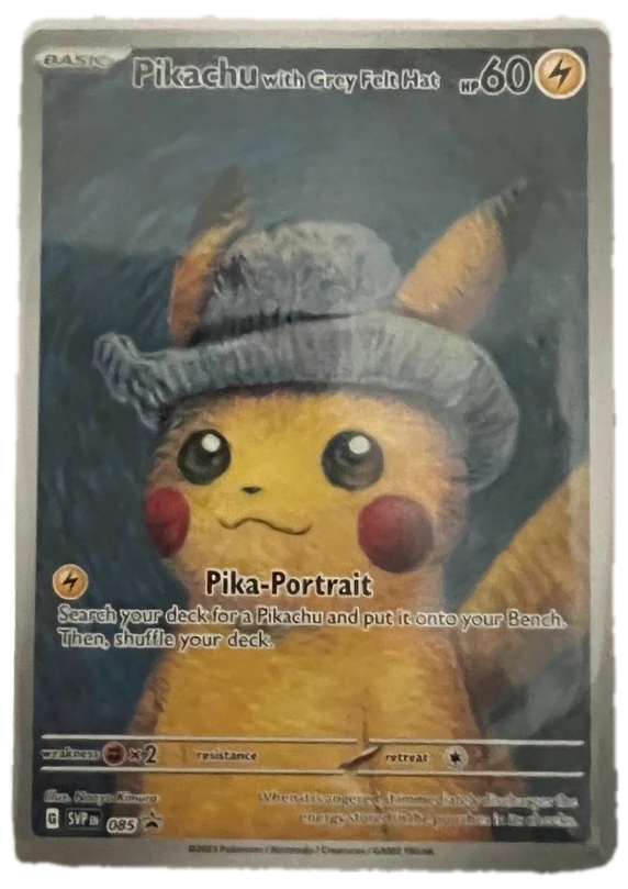 Pokemon Black Star Promo Pikachu With Grey Felt Hat Sealed Promo Card