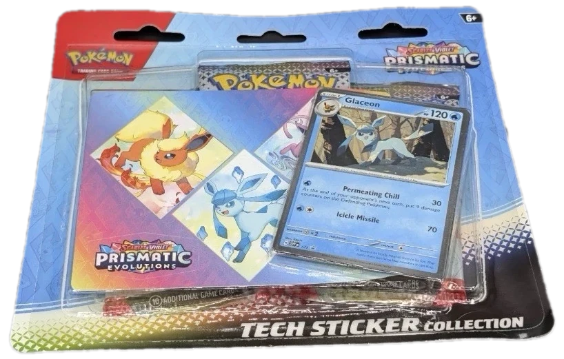 Prismatic Evolutions Tech Sticker Collection Collection Box